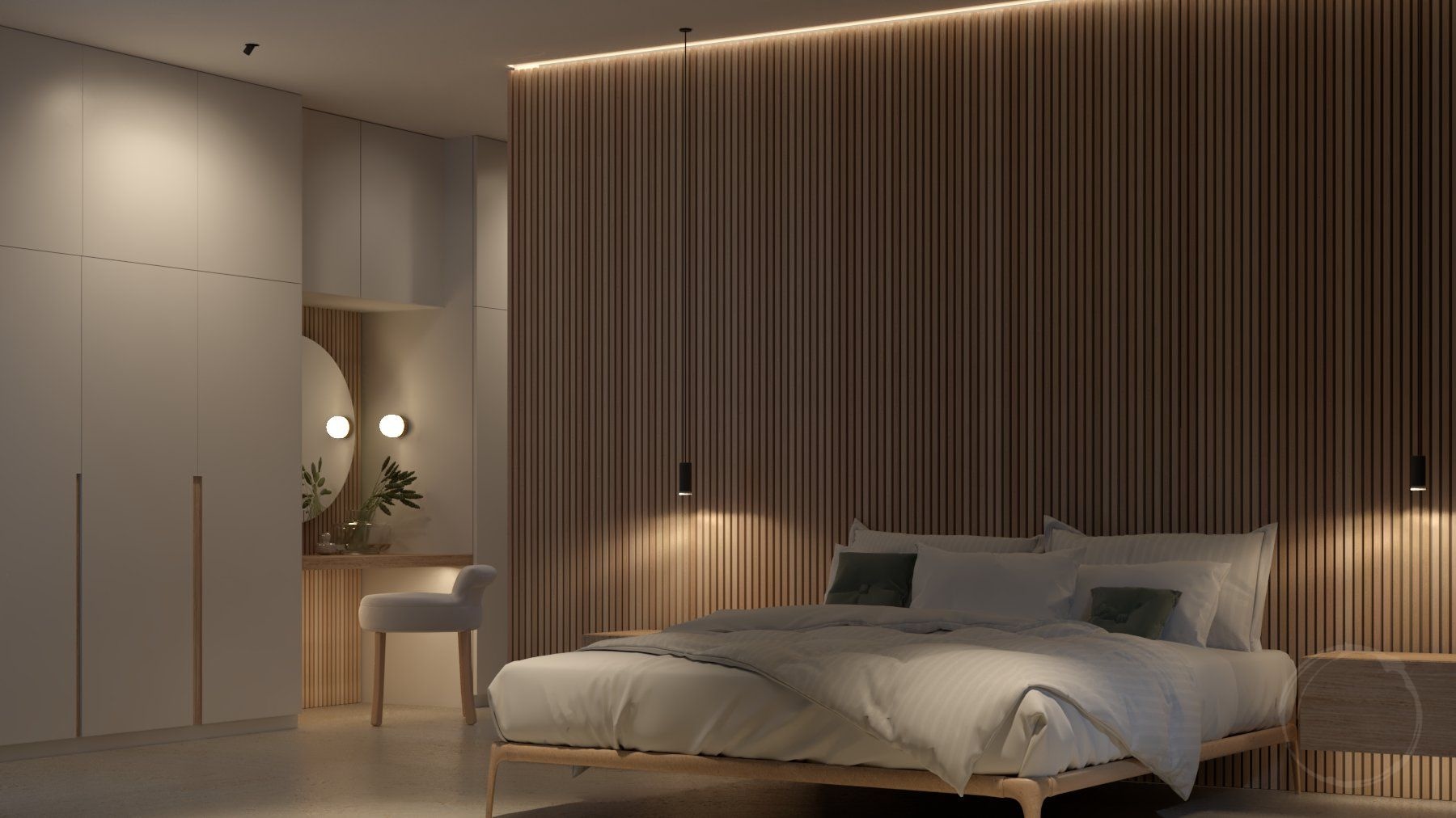 A comfy bed in a bedroom filled with natural light